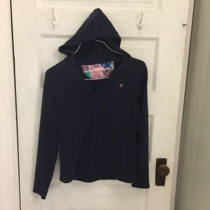 Navy Lily Pulitzer shirt with a hood